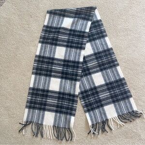Scots Regal Pure Lambswool Plaid Scarf Grey Dress Stewart Made in Scotland NEW